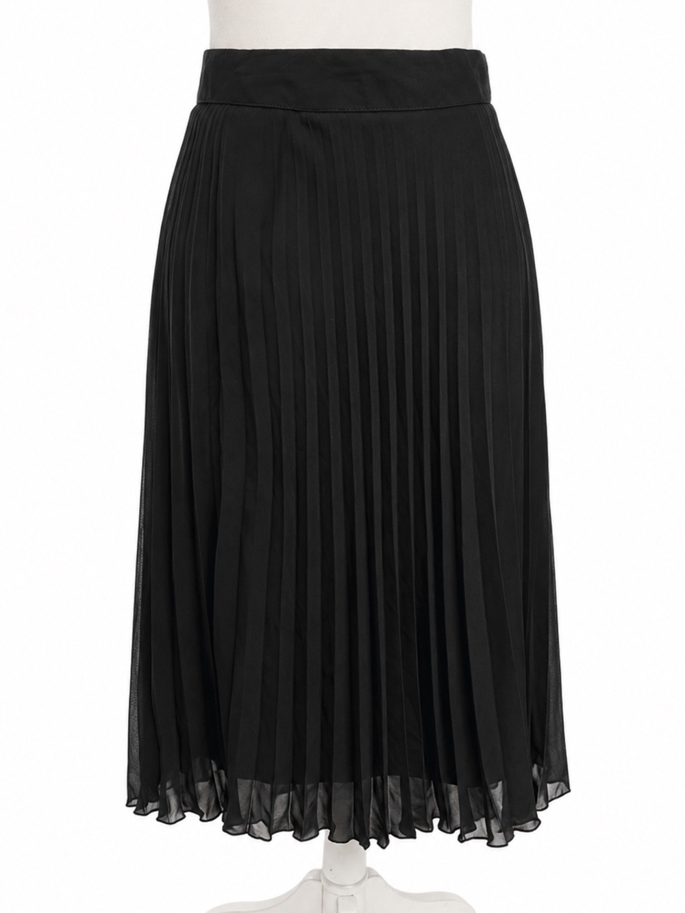 Eloquii Black Sheer Pleated Chiffon Skirt 18/20 Lined Flowing Midi